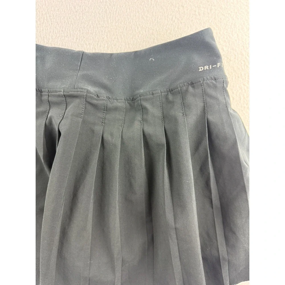 Nike Dri-FIT Women Black Pleated Tennis Skirt Skort Athletic Size M 517910-1/2